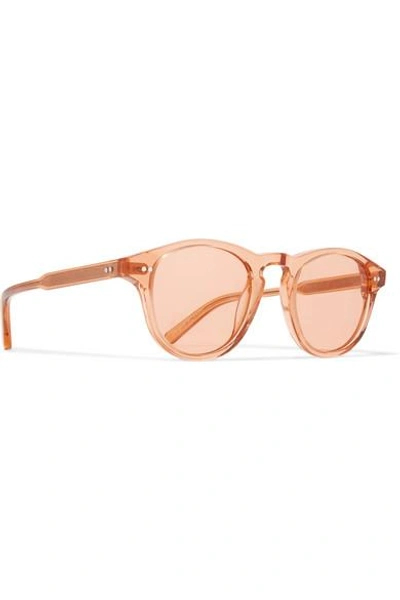 Shop Chimi Round-frame Acetate Sunglasses In Peach