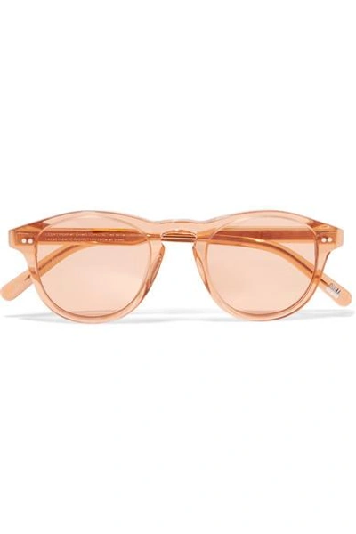 Shop Chimi Round-frame Acetate Sunglasses In Peach