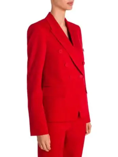 Shop Stella Mccartney Japanese Tailoring Double-breasted Blazer In Lover Red