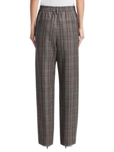 Shop Brunello Cucinelli Wool Wide-leg Pants In Grey Raisin