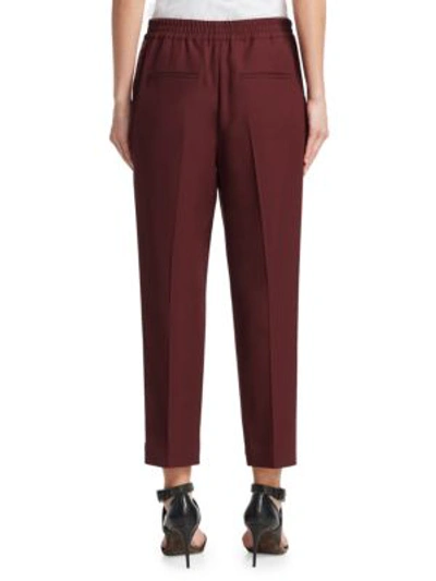 Shop Brunello Cucinelli Wool And Velvet Track Pants In Raisin