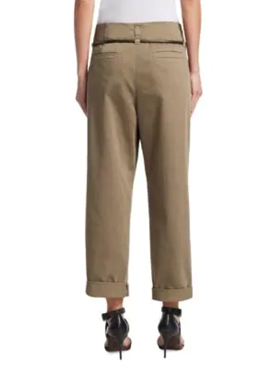 Shop Brunello Cucinelli Pull-on Slouched Cropped Pants In Dune