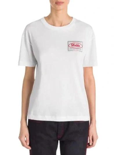 Shop Stella Mccartney Stella Badge Patch T-shirt In Pure White