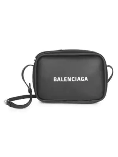 Shop Balenciaga Women's Small Everyday Leather Camera Bag In Black