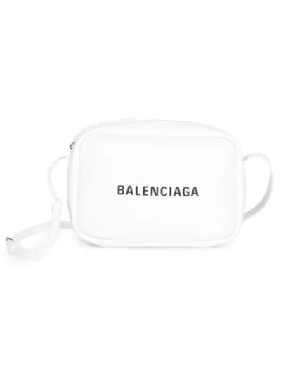 Shop Balenciaga Small Everyday Leather Camera Bag In White