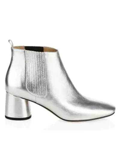Shop Marc Jacobs Rocket Metallic Leather Chelsea Boots In Silver