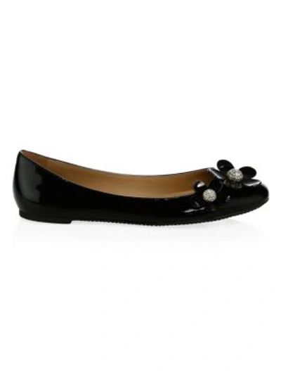 Shop Marc Jacobs Daisy Patent Leather Ballet Flats In Black