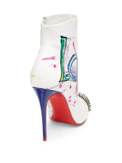 Shop Christian Louboutin Love Is A Boot 100 Leather Booties In Multi