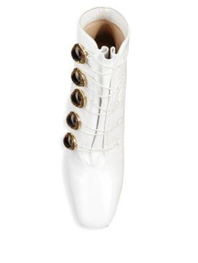 Shop Christian Louboutin Lady See 85 Leather Booties In Latte