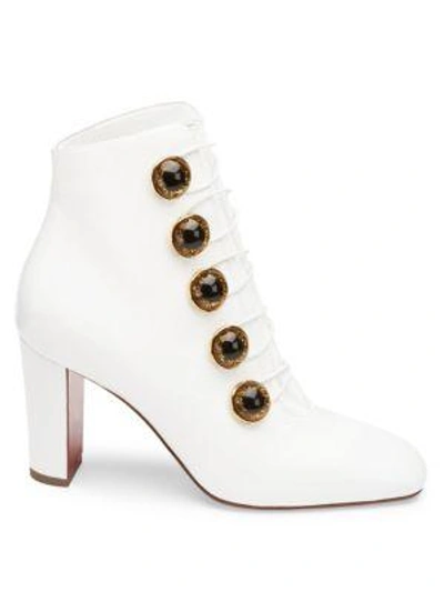 Shop Christian Louboutin Lady See 85 Leather Booties In Latte