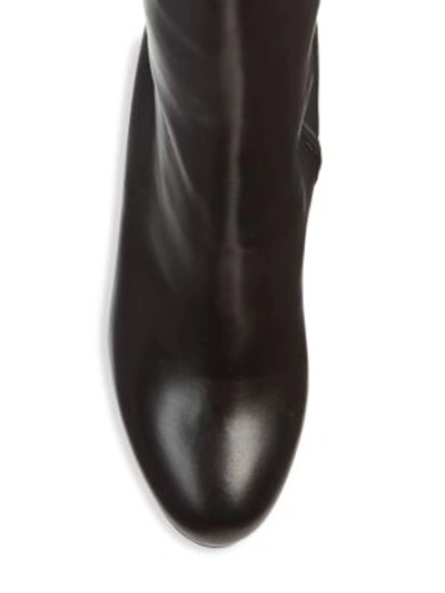Shop Christian Louboutin Botalili 100 Knee High Leather Boots In Black