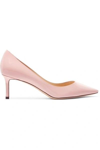 Shop Jimmy Choo Romy 60 Patent-leather Pumps In Baby Pink
