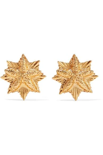 Shop Oscar De La Renta Gold-plated Earrings
