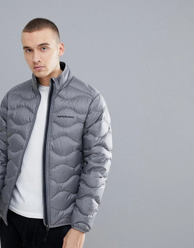 Shop Peak Performance Helium Puffer Jacket Melange In Gray - Gray