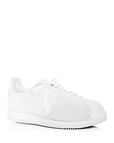 Shop Nike Women's Classic Cortez Mesh Lace Up Sneakers In White