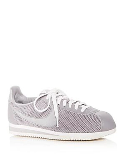 Shop Nike Women's Classic Cortez Mesh Lace Up Sneakers In Atmosphere Gray