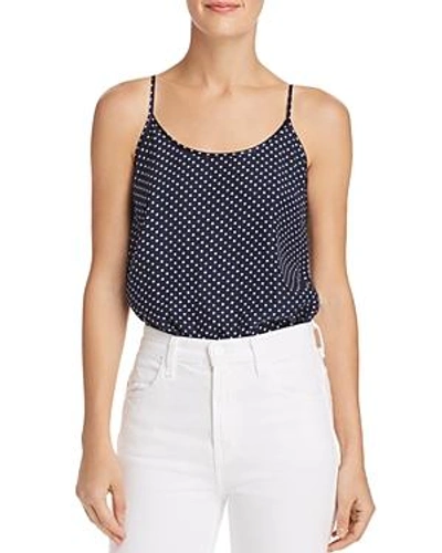 Shop Atm Anthony Thomas Melillo Dot Silk Camisole Top In Midnight/white