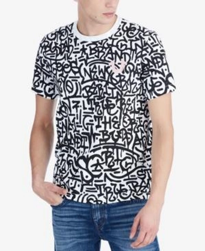 Shop True Religion Men's Graffiti T-shirt In Optic White