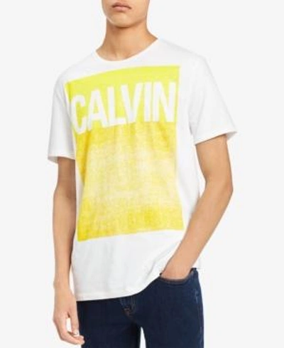 Shop Calvin Klein Jeans Est.1978 Men's Graphic-print T-shirt In Spectra Yellow
