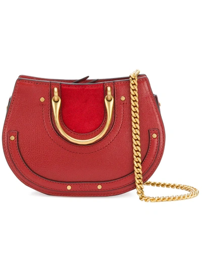 Shop Chloé Nile Small Bracelet Bag In Red