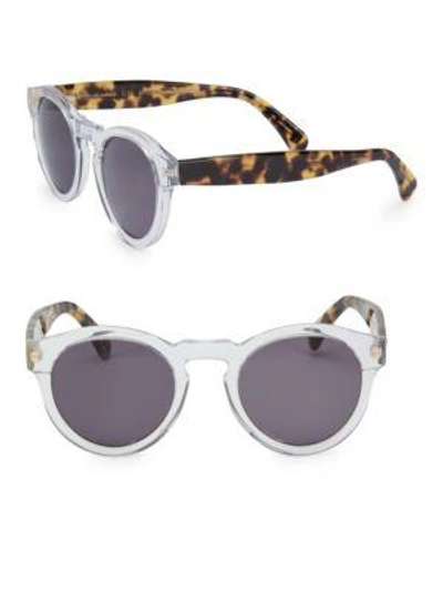 Shop Illesteva Leonard 48mm Round Sunglasses In Tortoise-pink