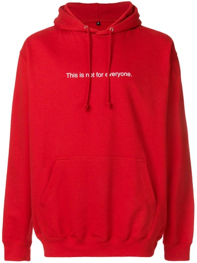 Shop Famt This Is Not For Everyone Hoodie In Red