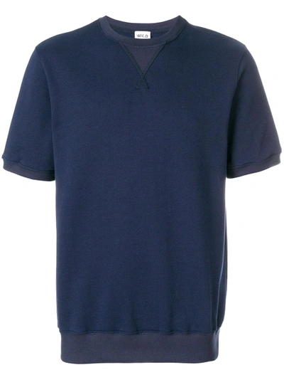Shop Wild Donkey Plain T-shirt - Blue