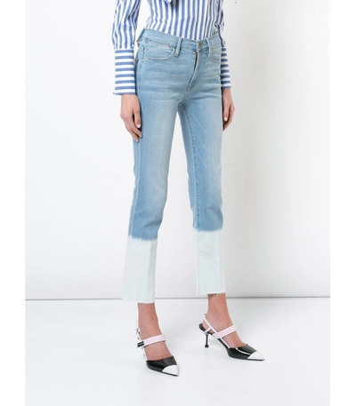 Shop Frame Le High Straight Finchley Jeans In Blue
