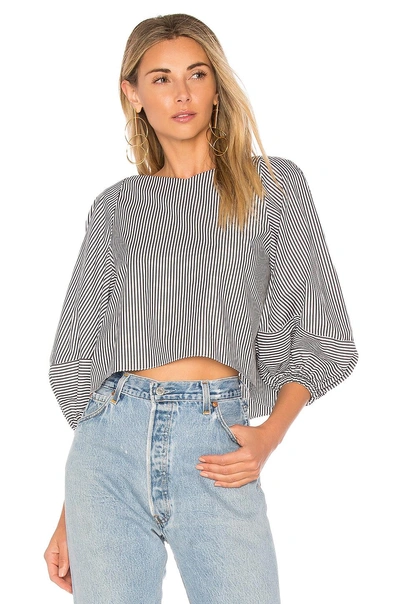 Shop Tibi Cropped Top With Bell Sleeves In White