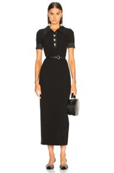 Shop Alessandra Rich For Fwrd Polo Dress In Black