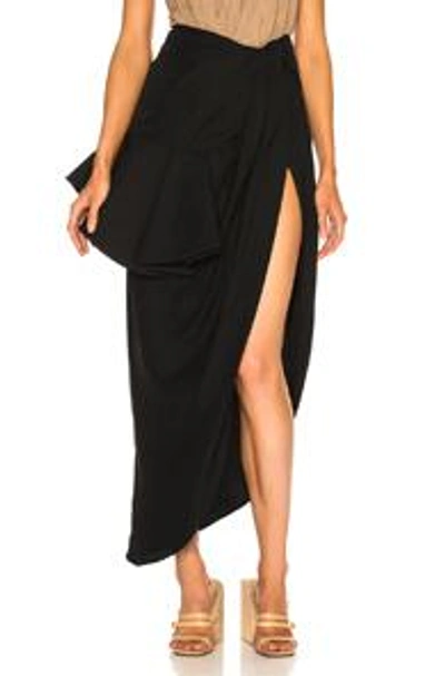 Shop Jacquemus Sol Skirt In Black