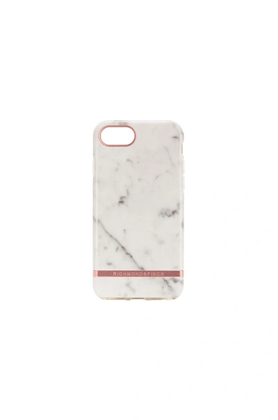 Shop Richmond & Finch White Marble & Rose Iphone 6/7/8 Case In White.