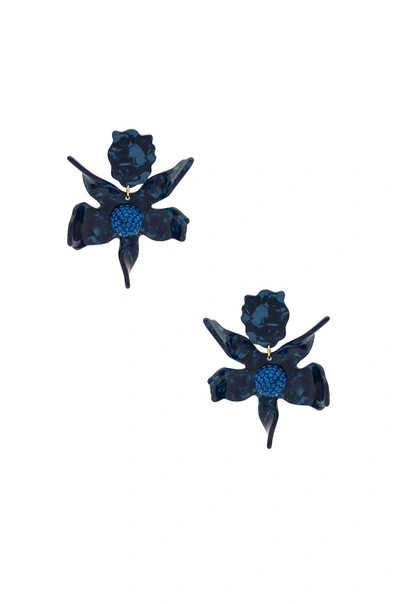 Shop Lele Sadoughi Crystal Lily Earring In Blue