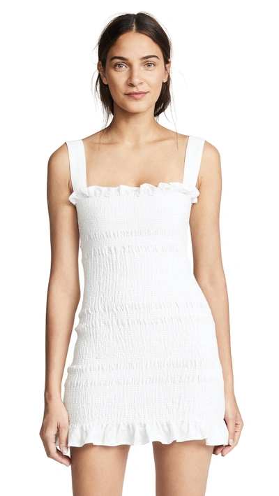 Shop Capulet Viviane Smocked Mini Dress In White