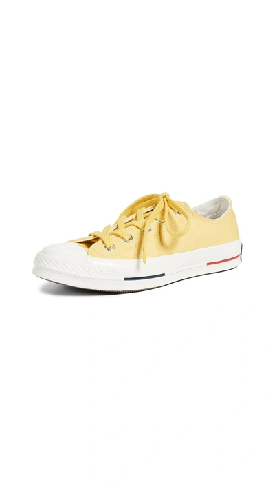 Shop Converse Chuck Taylor All Star 70 Ox Sneakers In Desert Gold/navy