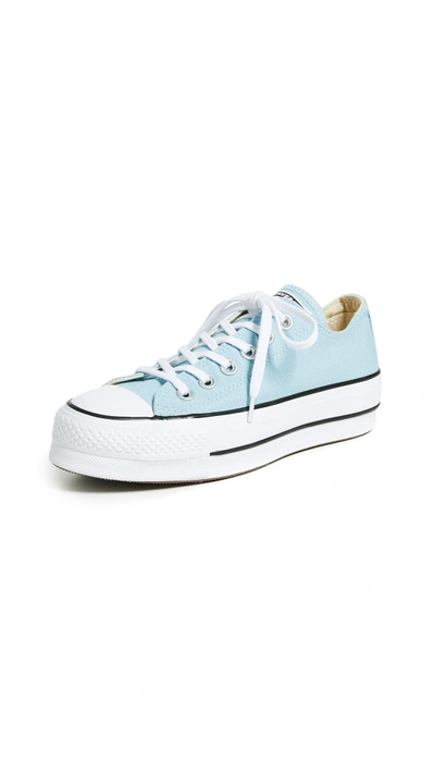 Shop Converse Chuck Taylor All Star Lift Ox Sneakers In Ocean Bliss