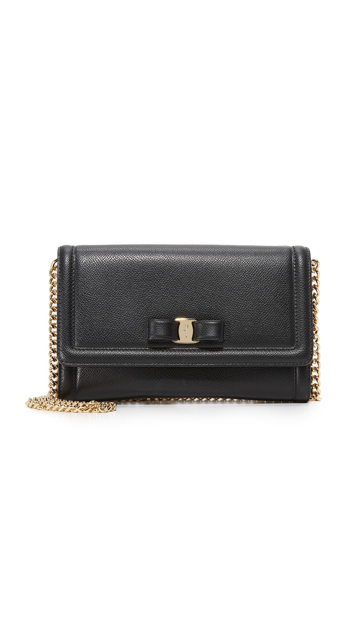 Salvatore Ferragamo Miss Vara Cross Body Bag In Black ModeSens