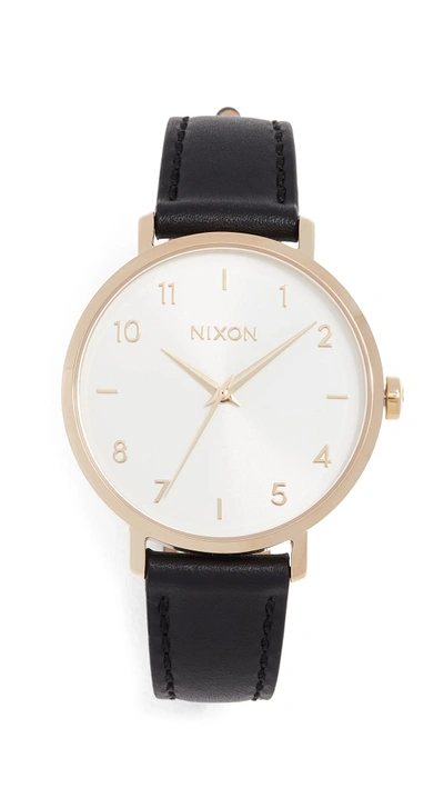 Shop Nixon Arrow Watch, 39mm In Gold/cream/black