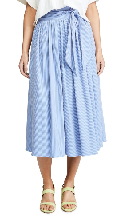 Shop No.6 Scarlett Wrap Skirt In China Blue