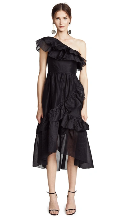 Shop Ulla Johnson Clemente Dress In Noir