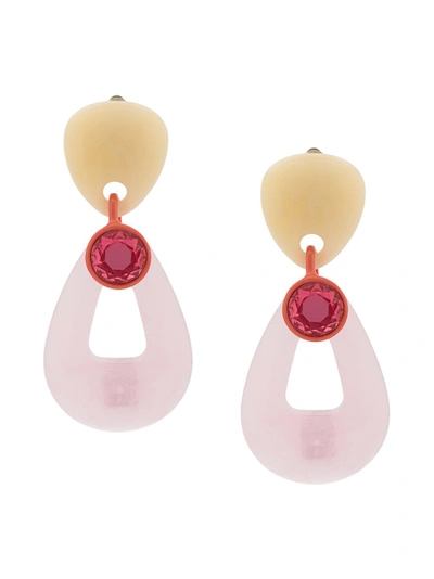 Shop Dannijo Kiss Earrings In Pink & Purple