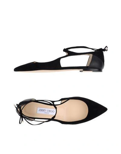 Shop Jimmy Choo Ballet Flats In Black