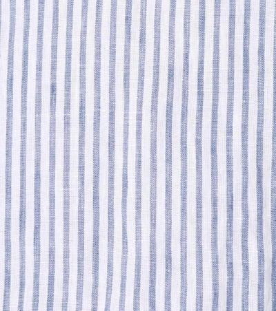 Shop Frame Handkerchief Striped Linen Top In Blue