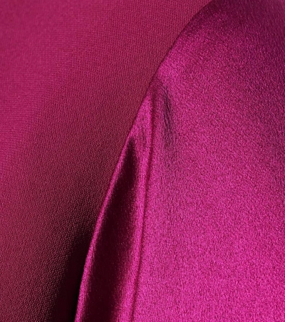 Shop Roksanda Darya Silk-blend Dress In Purple