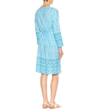 Shop Melissa Odabash Cecilia Eyelet Lace Dress In Turquoise