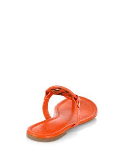 Shop Tory Burch Miller Samba Leather Sandals In Poppy Orange
