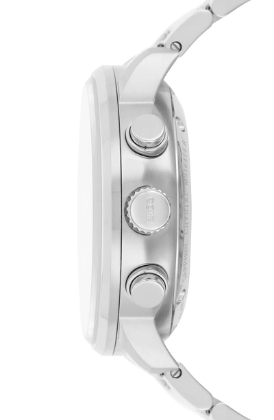 Shop Mido Commander Chronometer Bracelet Watch, 42mm In Silver/ Blue/ Silver