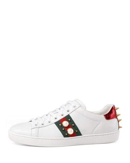 gucci ace pearl