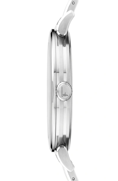 Shop Ferragamo Feroni Bracelet Watch, 40mm In Silver/ Blue/ Silver