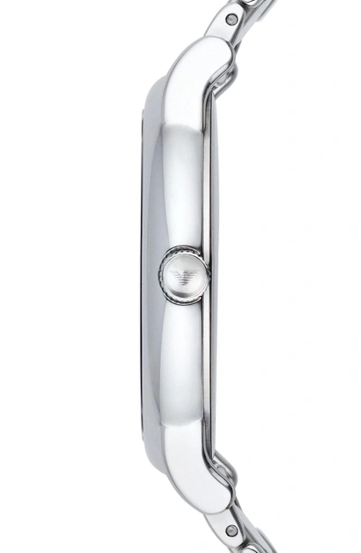 Shop Emporio Armani Bracelet Watch, 43mm In Silver/ Black